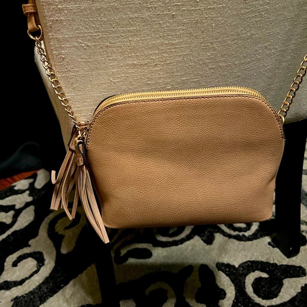 Crossbody tan purse